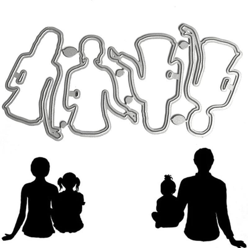 Woman Back View Metal Cutting Dies Stencil Scrapbooking DIY Album Stamp Paper