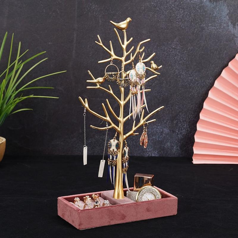 Jewelry Tree Stand Display Organizer Necklace Ring Earring Holder Show Rack
