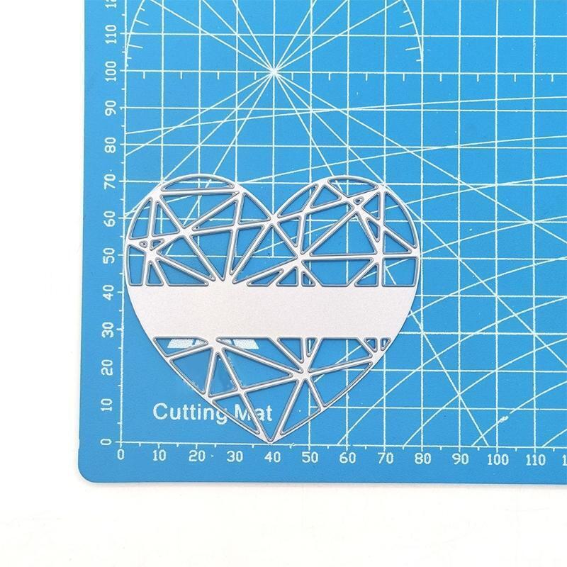 Creative Geometric Hollow Heart Shape Carbon Steel Cutting Dies DIY Scrapbooking