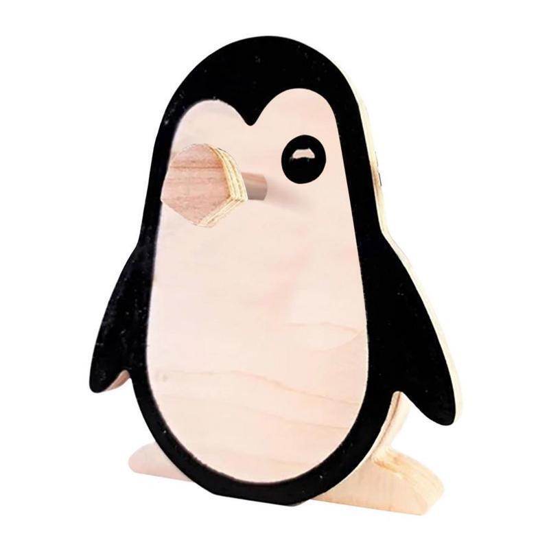 Penguin Glasses Holder Wooden Storage Rack Eyeglass Sunglasses Display Stand