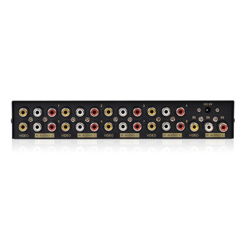 8-way Composite RCA AV Splitter 1X8 Video 1 in 8 out Splitter Distributor HDTV