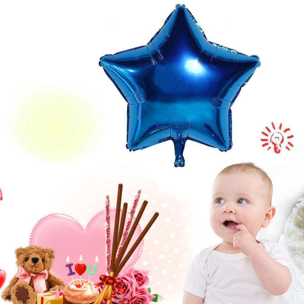 5pcs 10inch Foil Balloons Wedding Decor Helium Balloon Party Supplies(Blue)