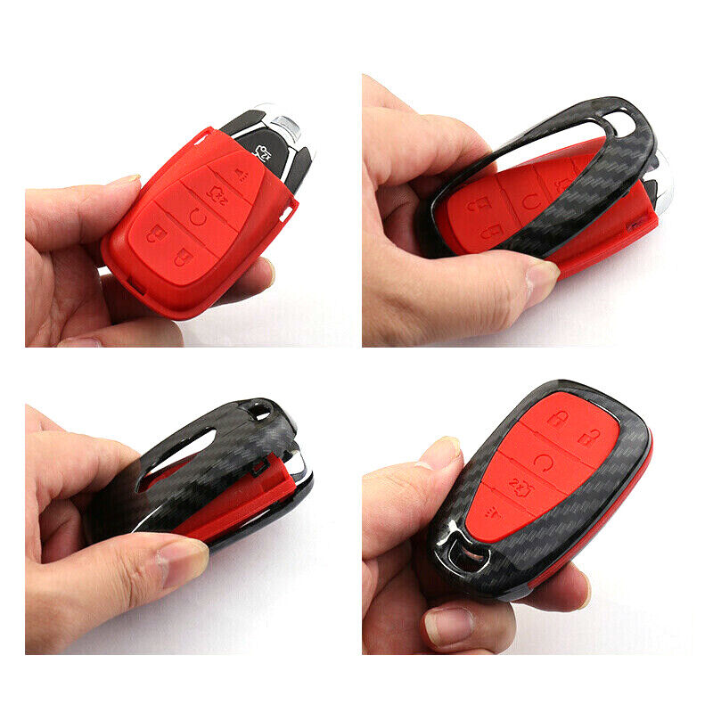 Carbon Fiber Texture Key Cover Case Fit for Chevrolet Malibu Camaro Cruze Blazer