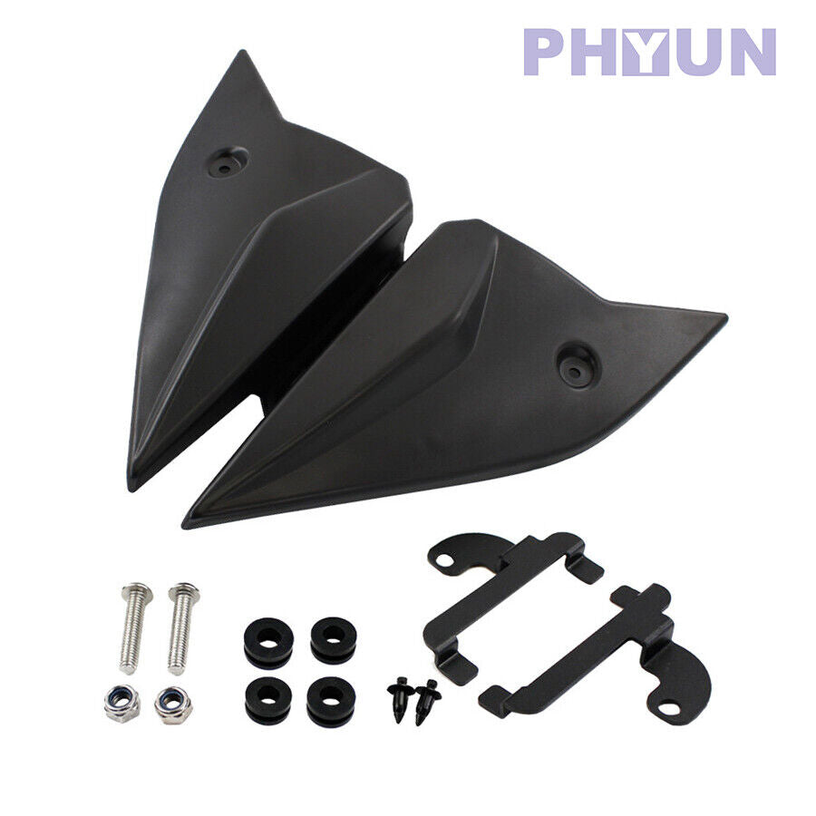 2pc Black Motorcycle Side Panels Fairing Cowl Plate Cover For Yamaha MT-09 14-20
