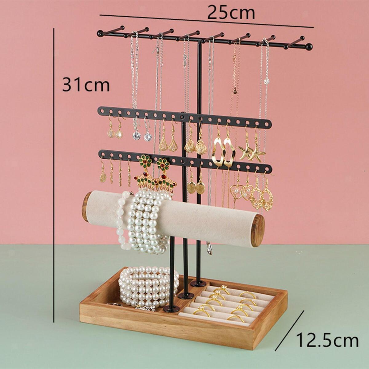 Jewelry Display Rack Velvet Tray Fashion for Ear  Dresser Shop