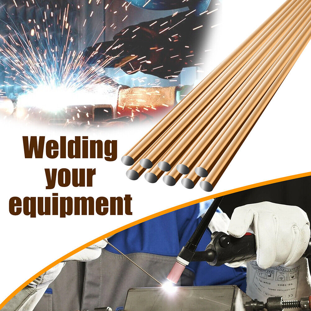 10pcs Weld Bars Cored Wire Carbon Steel Argon Arc Welding Rods (33cmx2mm)