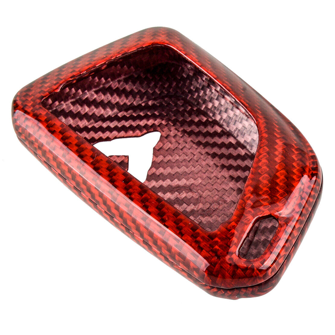 Carbon Fiber Red Fob Key Cover Case Fit for Chevrolet Corvette C8 Coupe 2021