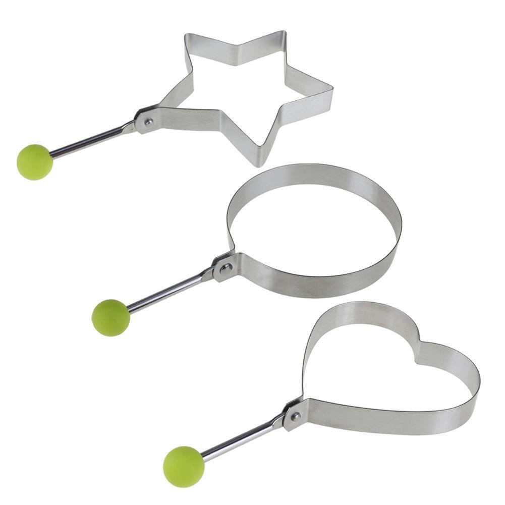 Stainless Steel Omelette Egg Frying Mold Love Round Star Mold 4Pcs/set