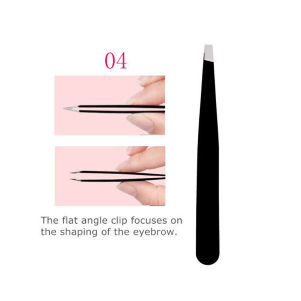 Steel Beauty Eyebrow Tweezer Hair Removal Brow Trimmer False Eyelash Clip