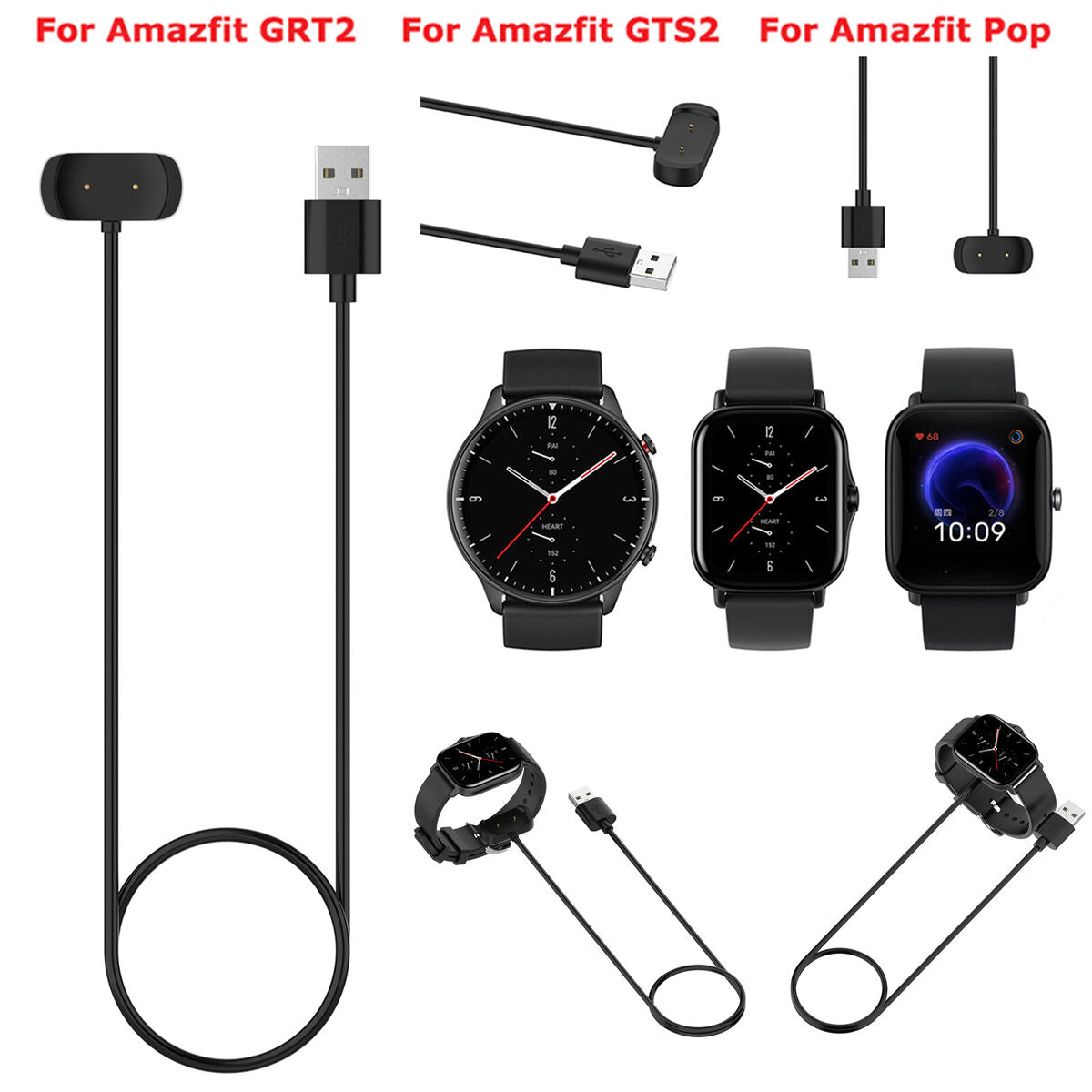 Line Wire Charger Charging Cable Dock for Amazfit T-Rex pro/Zepp E/ Zepp Z Watch