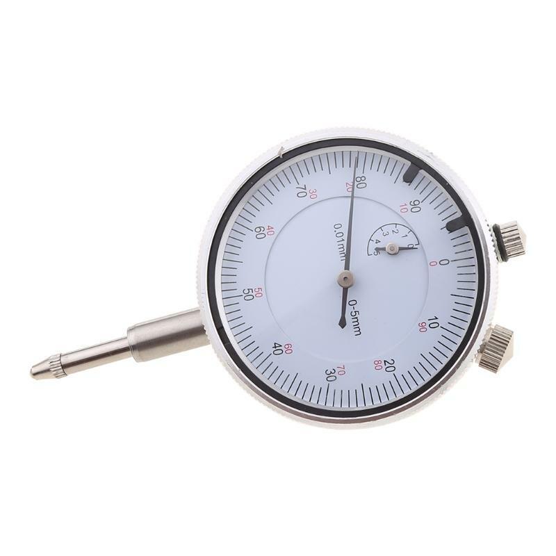 0-5mm/0.01mm Dial Indicator Gauge Meter with Lug Back Precise Micrometer Tool