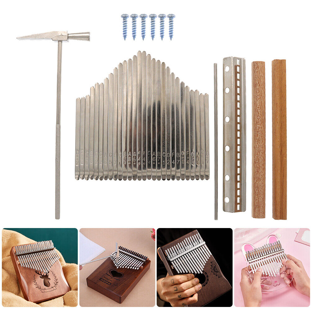 21-Key Kalimba DIY Thumb Piano Metal Shrapnel with Tuning Hammer Instrument