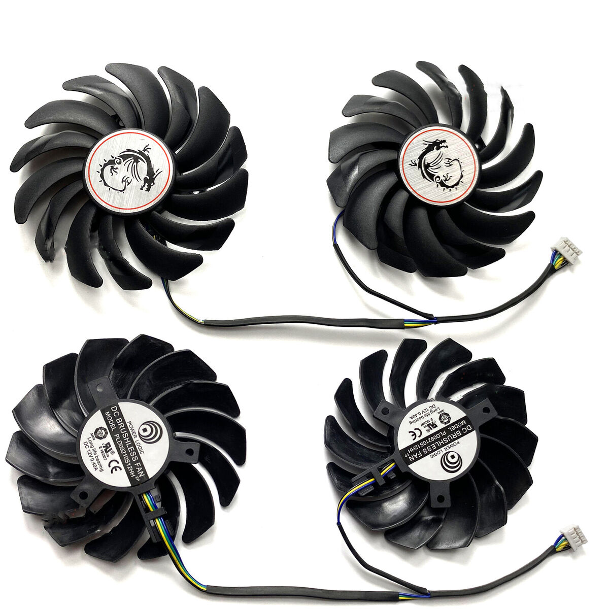 2x PLD09210S12HH Cooling Fan for MSI GTX1050 1050ti 2GB/4GB GAMING X Cooler Fans