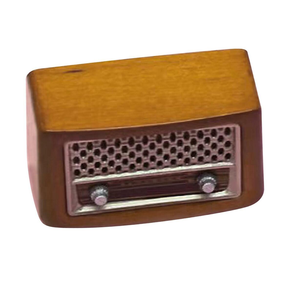 2 Pieces :12 Scale Radio  Living Room Scenery Decoration