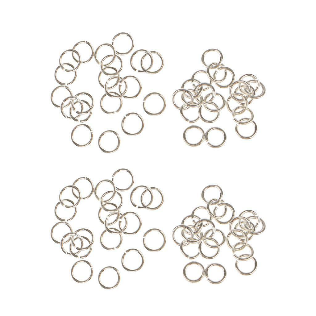 80  DIY Sterling  Jump Rings 6mm Split Rings Connector Loops