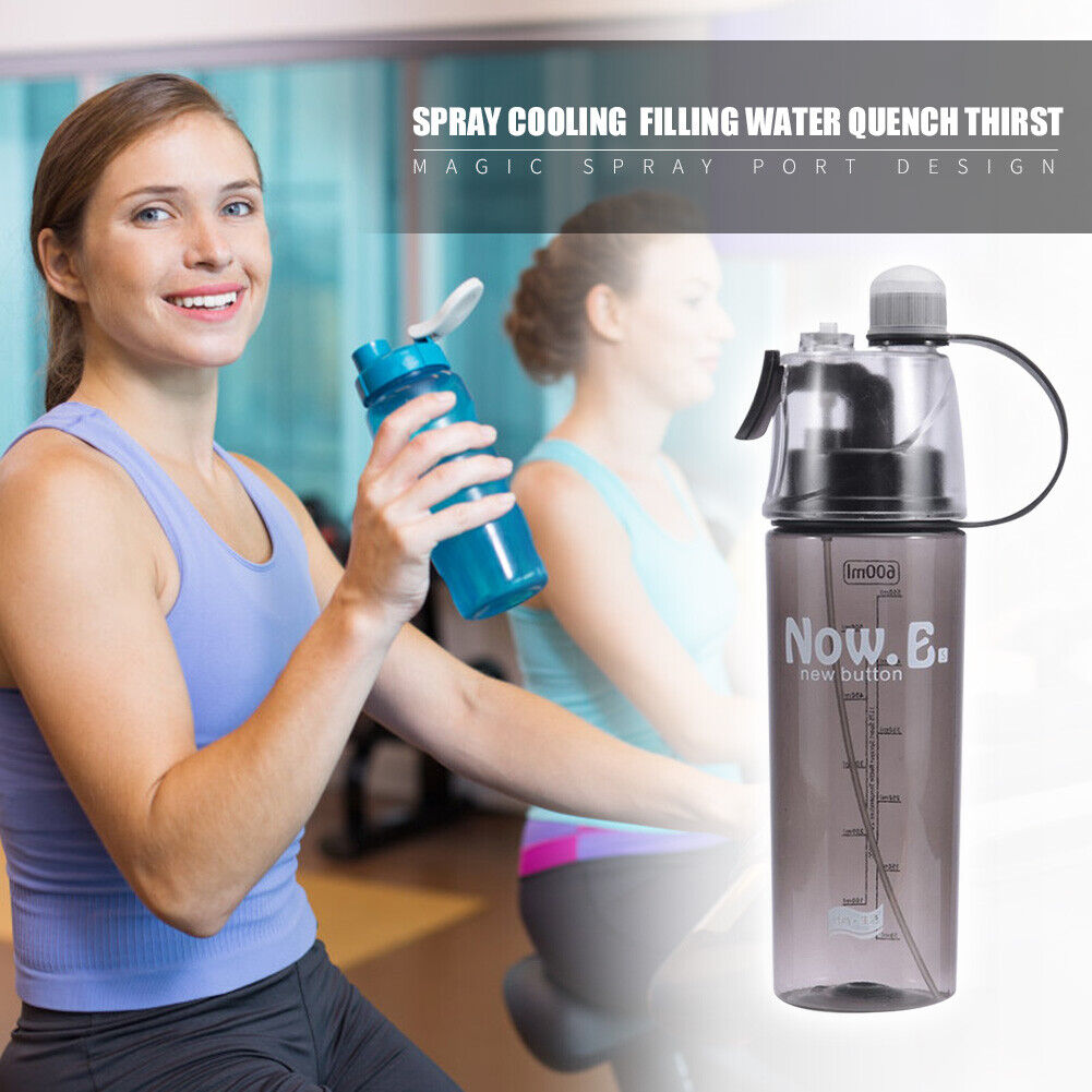 600mL Sports Spray Kettle Outdoor Cycling Camping Leakproof Water Bottle