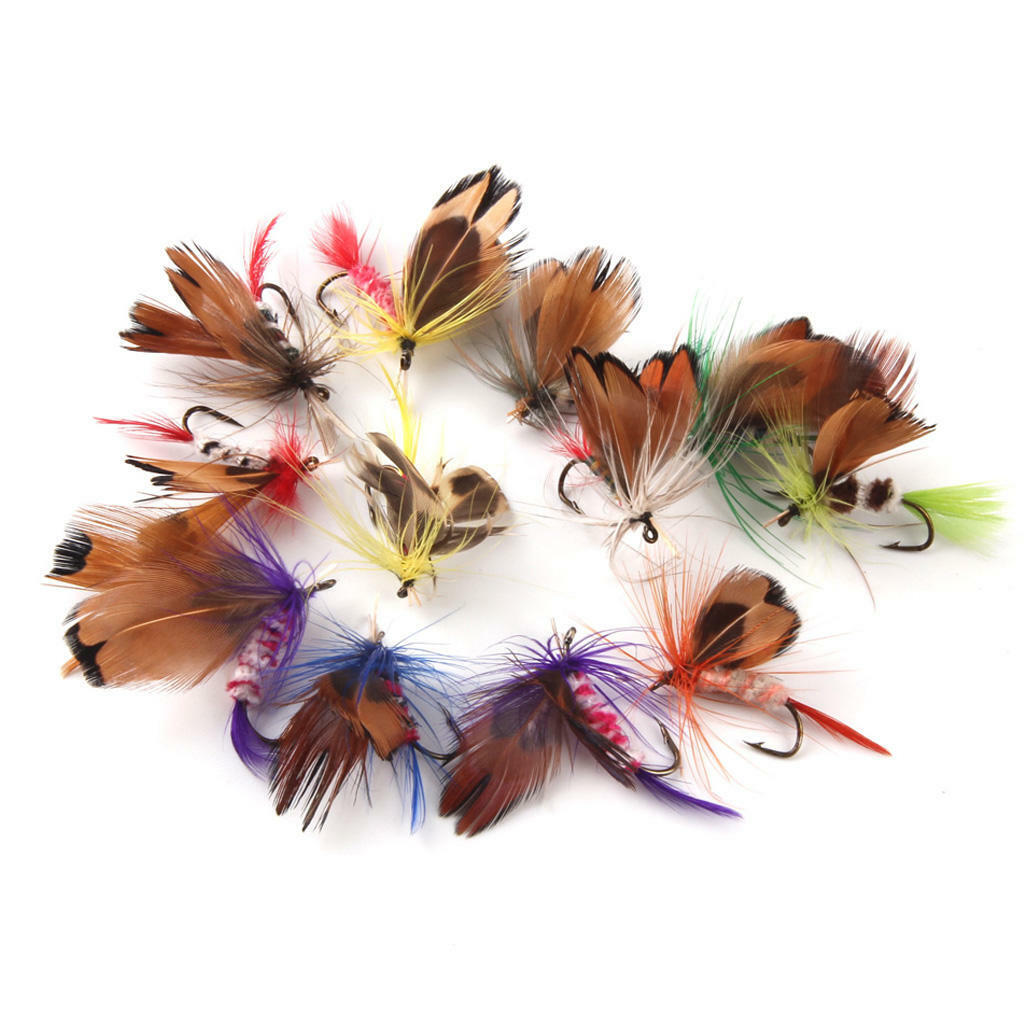 24Pieces Dry Flies Fly Fishing flies Kit Bass  Trouts Flies