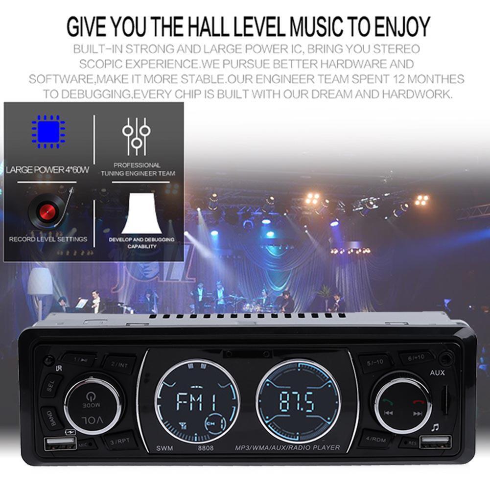 12V Stereo Bluetooth-compatible Car Audio MP3 Player USB FM Radio U Disk Me