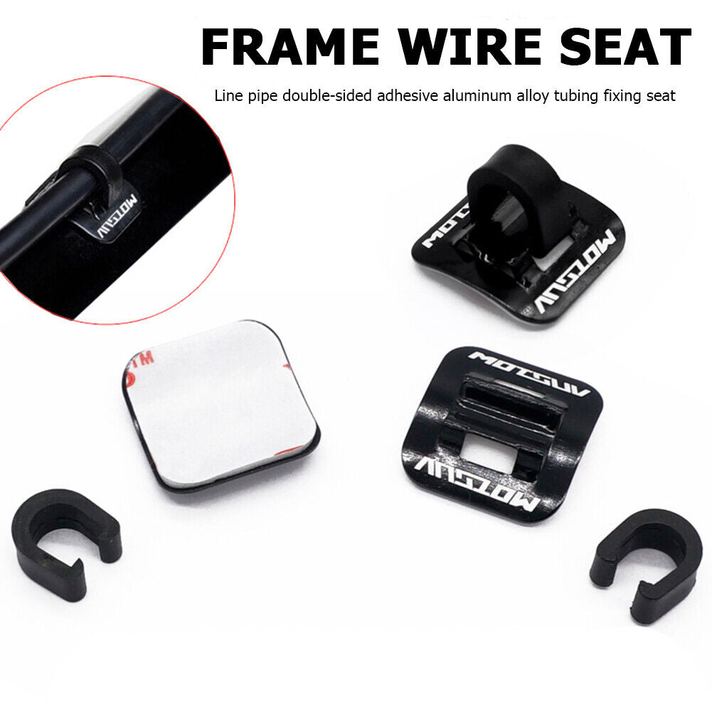 MOTSUV Bicycle Brake Cable Guide Shift Line Wire Guides C Buckles Clamps