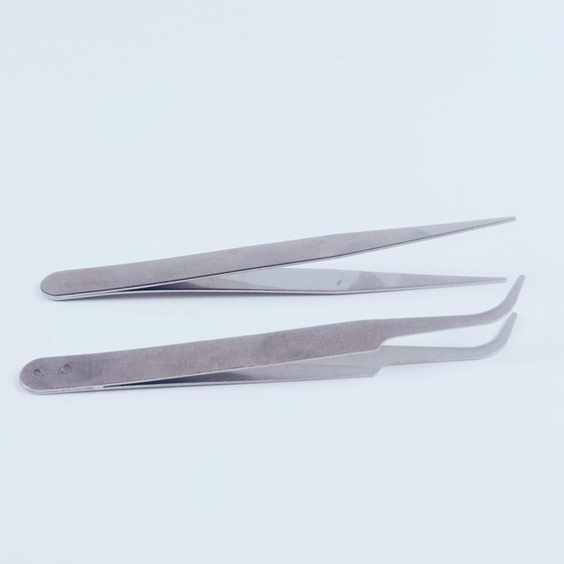 15 pcs Gum Paste Tool Fondant Flower Elbow and Straight Tweezers Cake Decorating