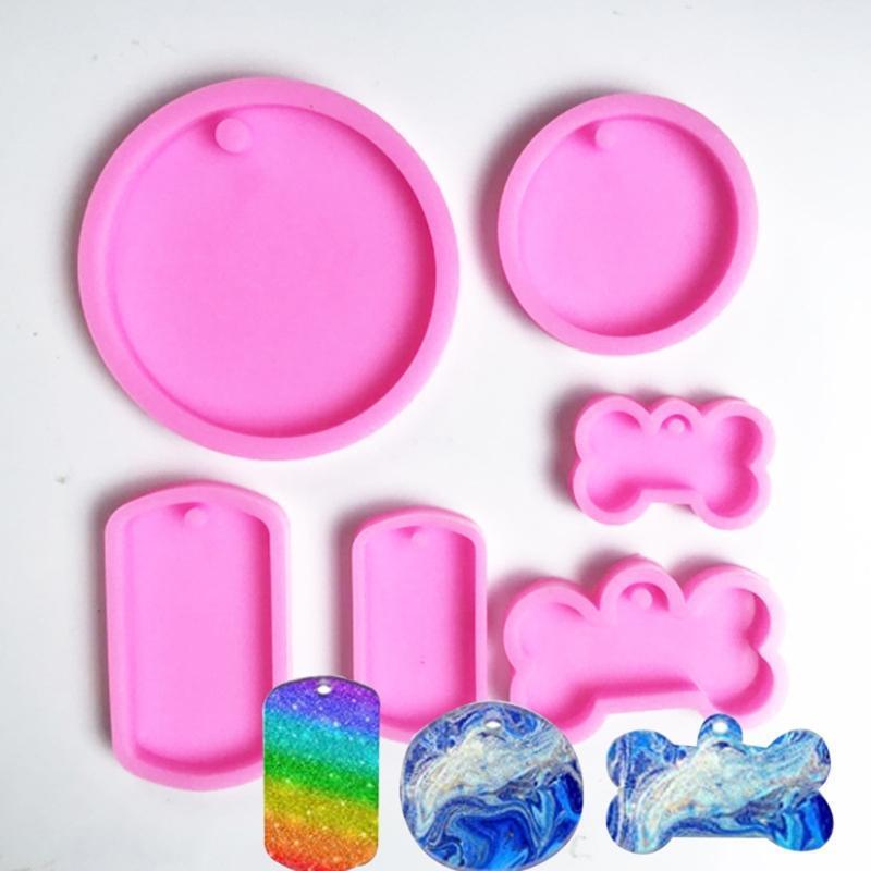 DIY Crafts Plaster Soap Jewelry Mold Pet Pendant Crystal Epoxy Mold Handmade