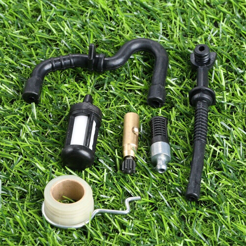 6pcs/set Chainsaw Oil Pump Worm Gear Fuel Hose Filter For Stihl MS180 MS170 018