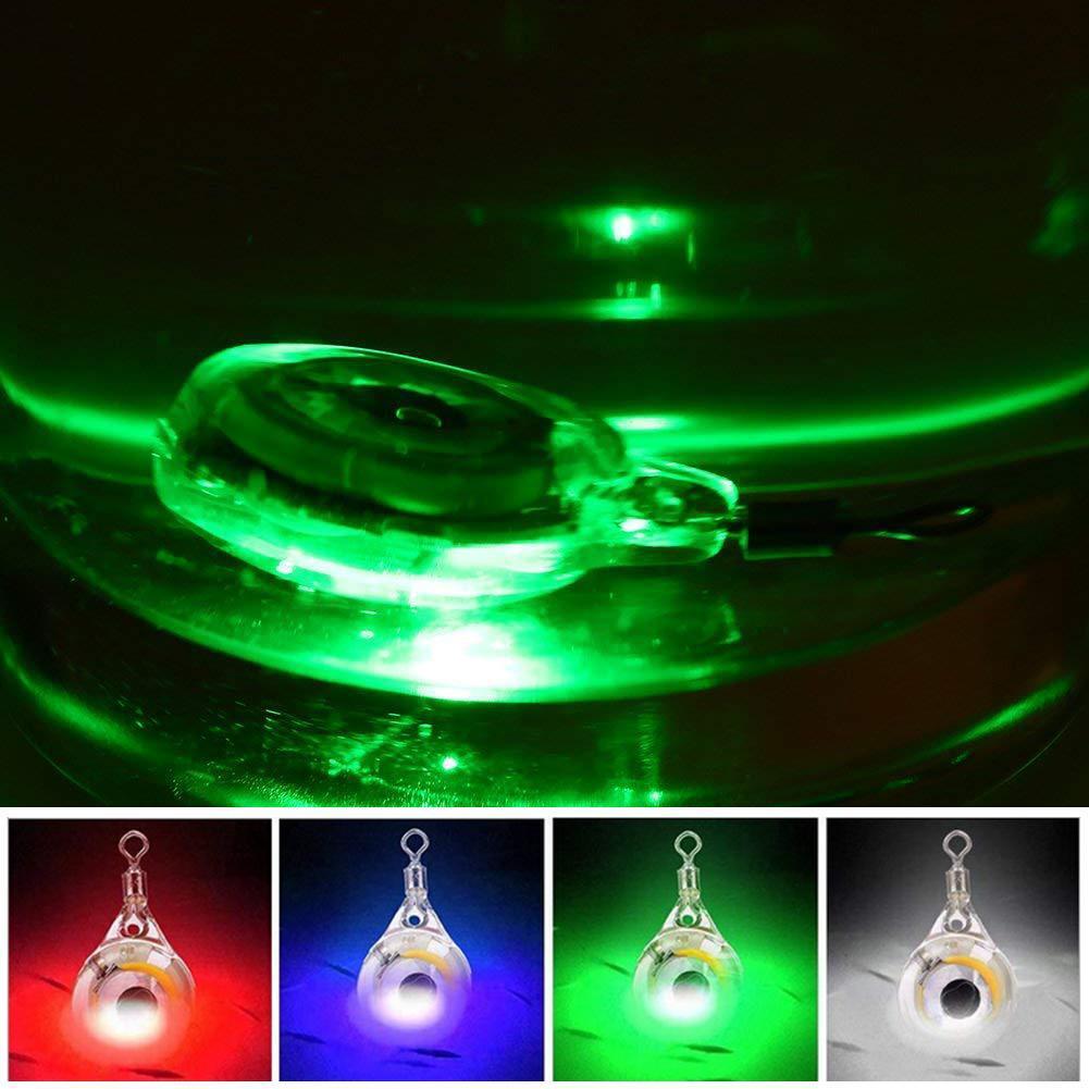 Fishing Lure Trap Light LED Eye Shape Squid Bait Luminous Lure Lamp (Red)