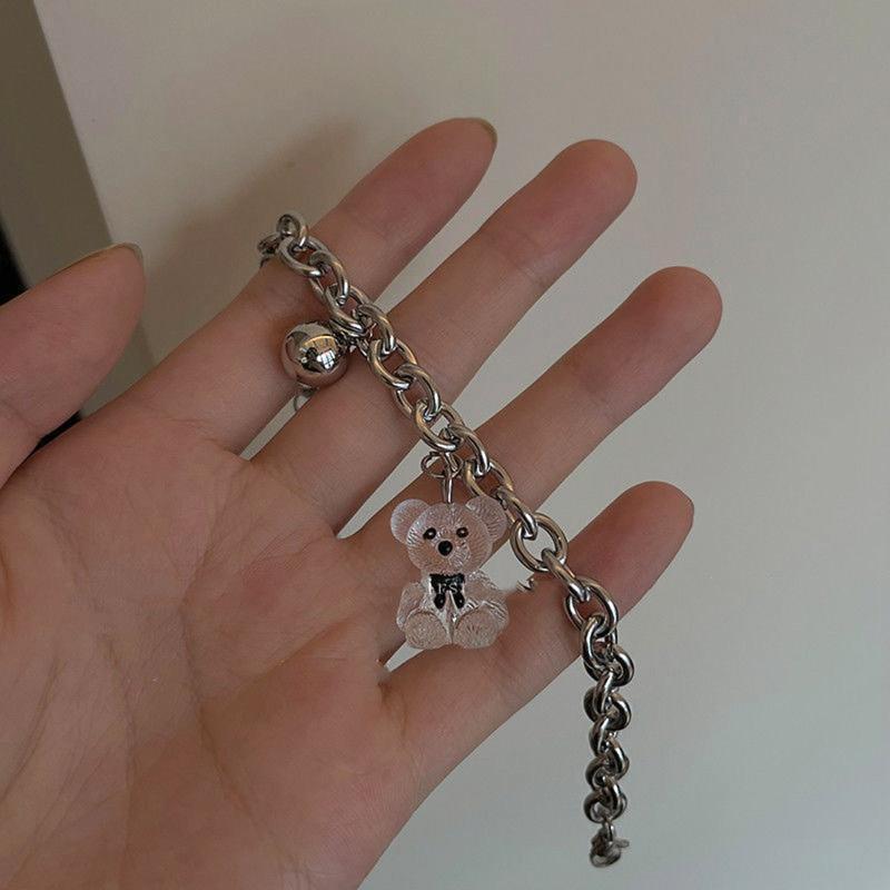 Women Three-dimensional Bear Bracelet Titanium Steel Ins Cold Wind Jewelry