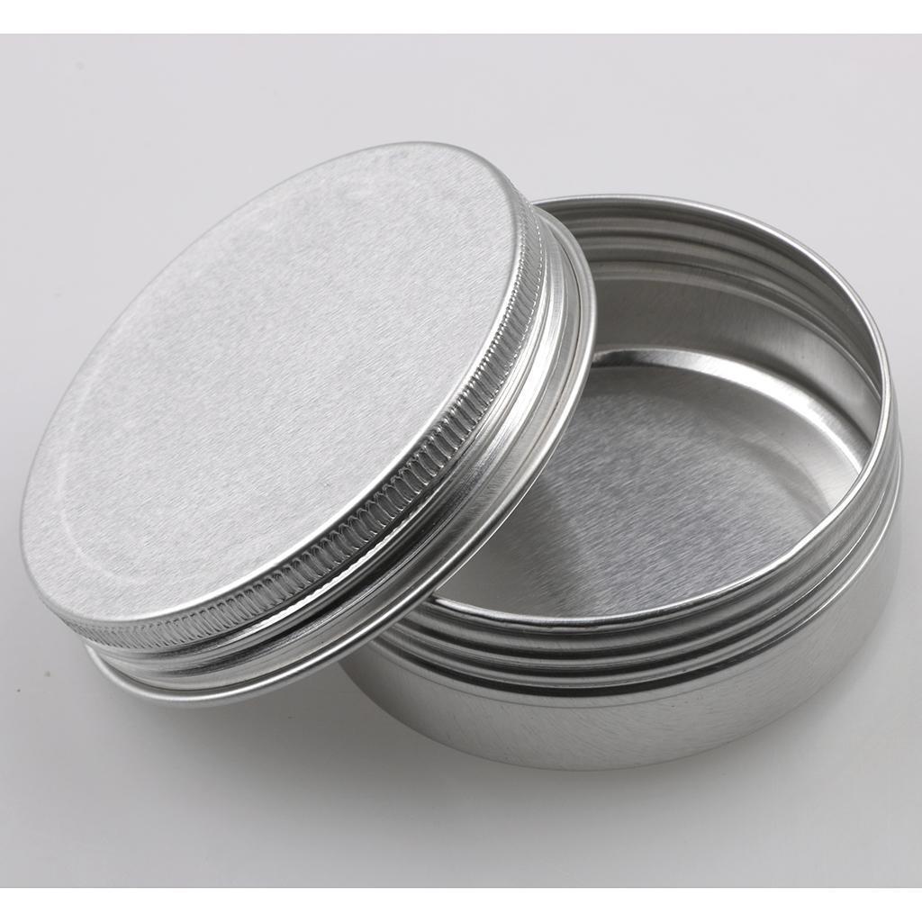 Empty Round Tin Case for Lotion Bar Soap Hair Wax Ointment Makeup Bottle 12pcs