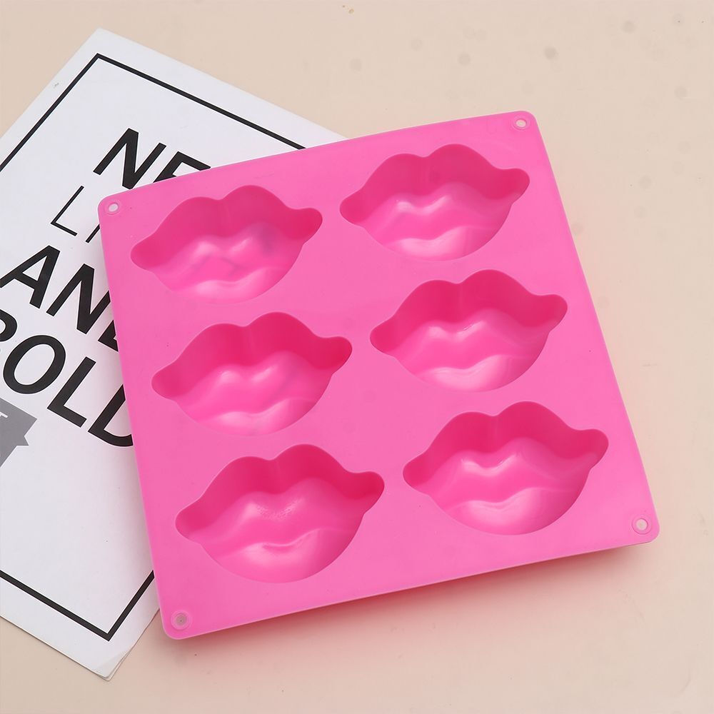 6 Mouths Lips Shape Baking Moulds Chocolate Silicone Mold Cake Decorating Molds