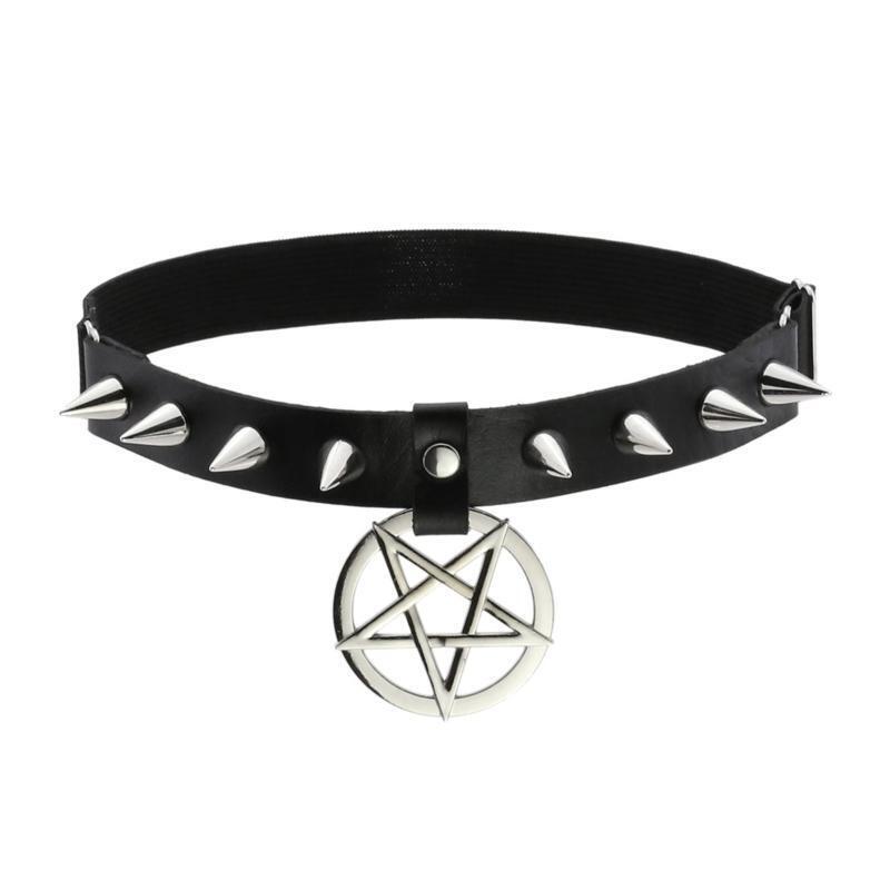 Elastic Leg Belt with Five-pointed Star Decor PU Leather Thigh Chain for Women