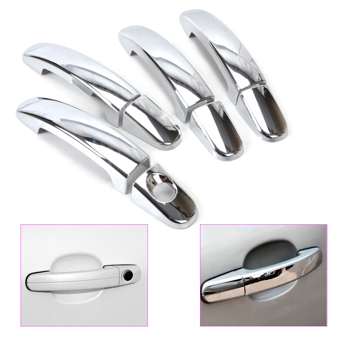 Chrome Door Handle Cover Trim fit for Ford Focus hatchback 06-10 Escape Kuga Li