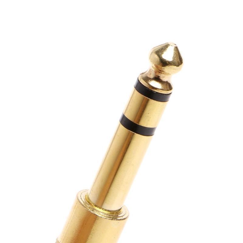 2Pcs 6.5mm 1/4 Female to 3.5mm 1/8 Male Stereo Audio Mic Plug Adapter Jack