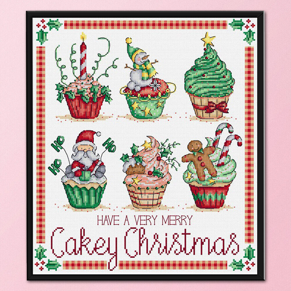 Partial Embroidery 11CT Needlework Cross Stitch Kit 3 Strands Christmas Cup