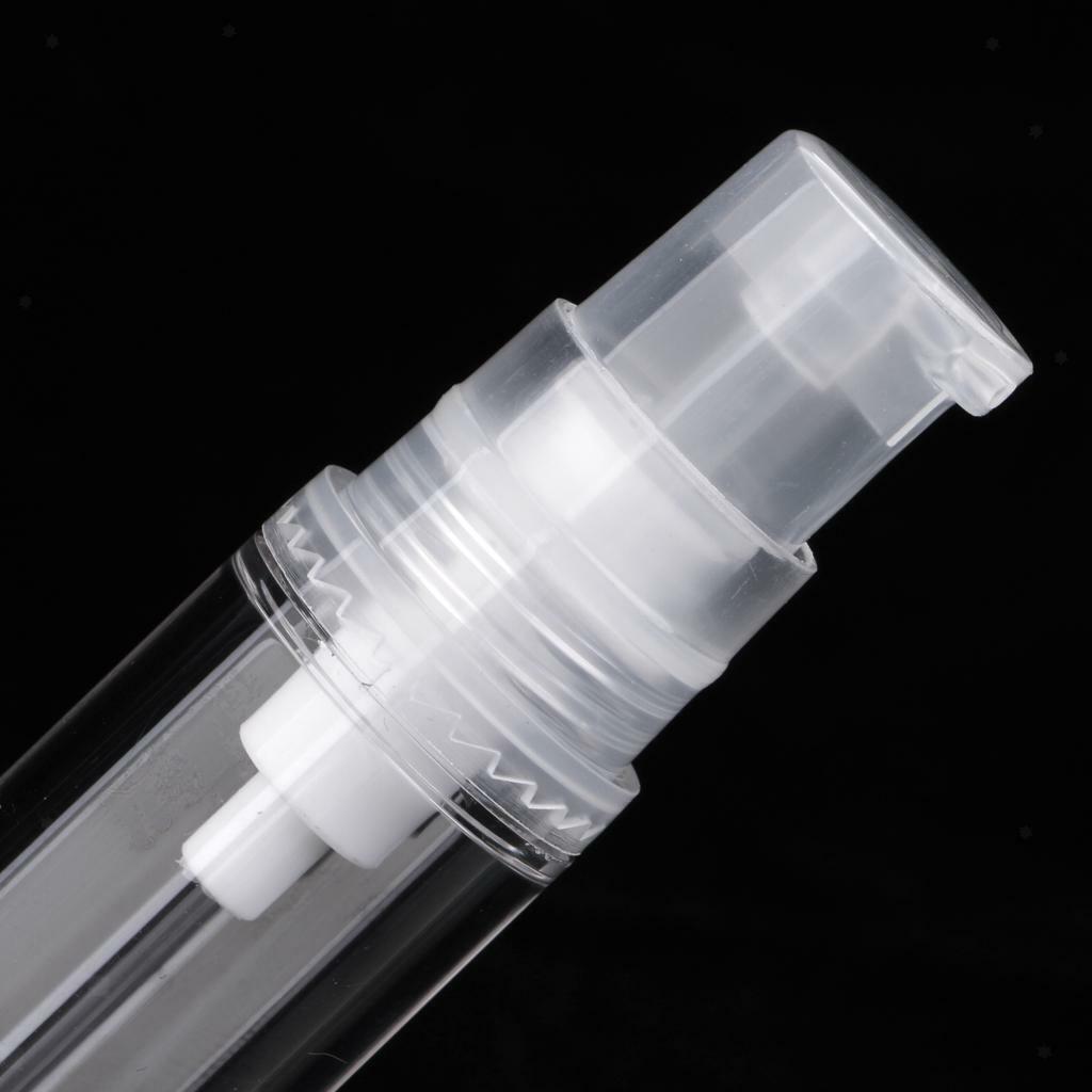 4x 10ML Clear Empty Refillable Airless Pump  Lotion Bottle Cosmetic