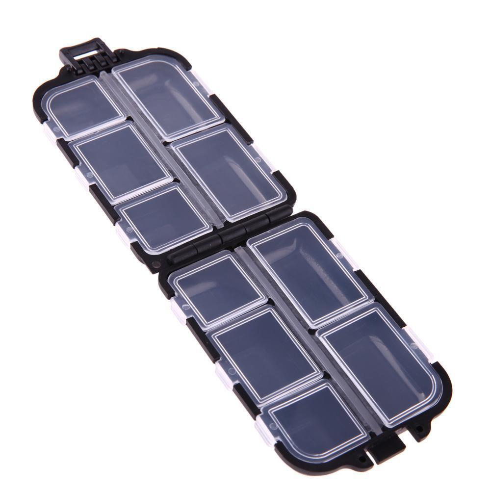 10 Compartments Fishing Tackle Box Lure Hook Rig Bait Plastic Storage Case