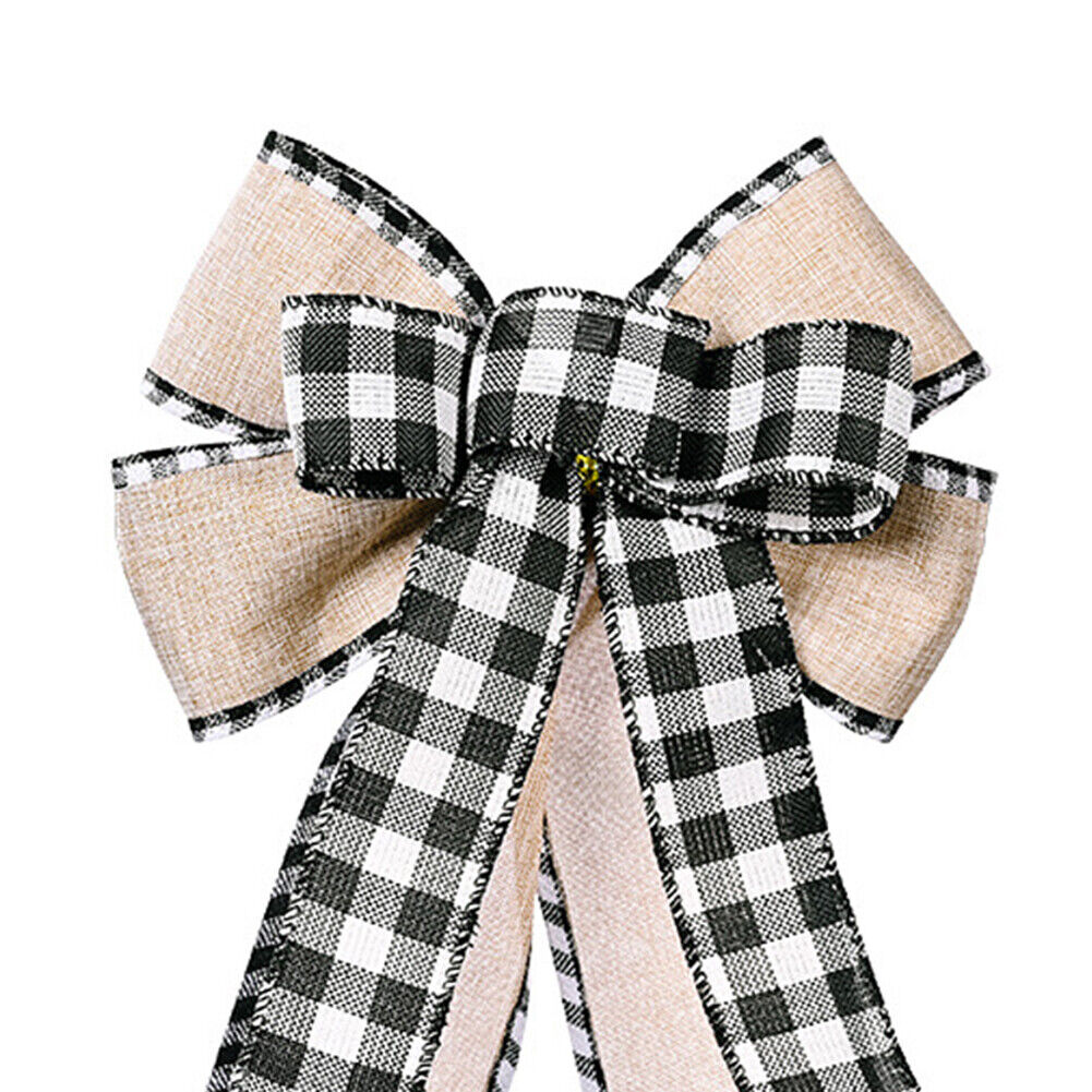 Christmas Tree Decor Bow Tie New Year Craft Wedding Party Ornament (White)