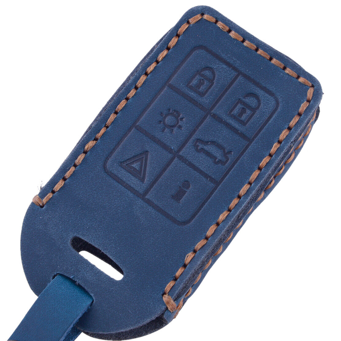 Leather Car Remote Key Fob Case Cover Assy Fit For Volvo S60 S80 V70 XC60 XC70
