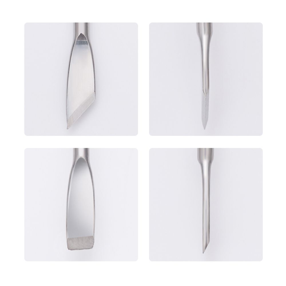 Anti-slip Handle UV Gel Stainless Steel Remover Pusher Nail Cuticle Dual-ended