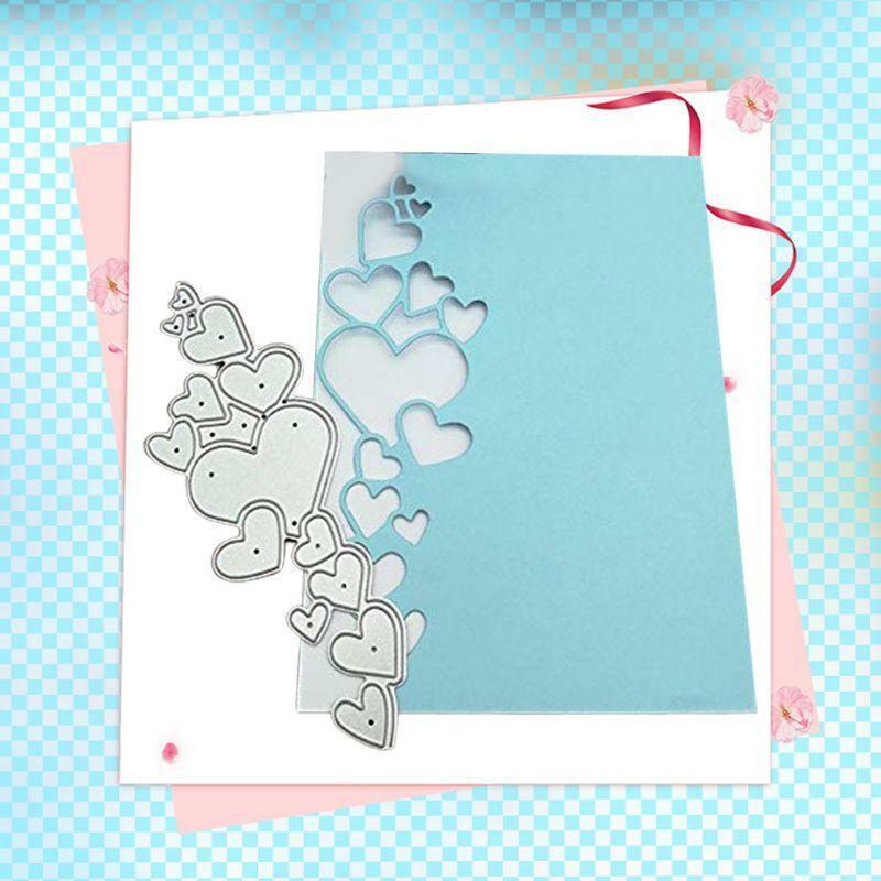 Love Heart Shape Cutting Die Carbon Steel Cuts Scrapbooking Embossing Hollow DIY