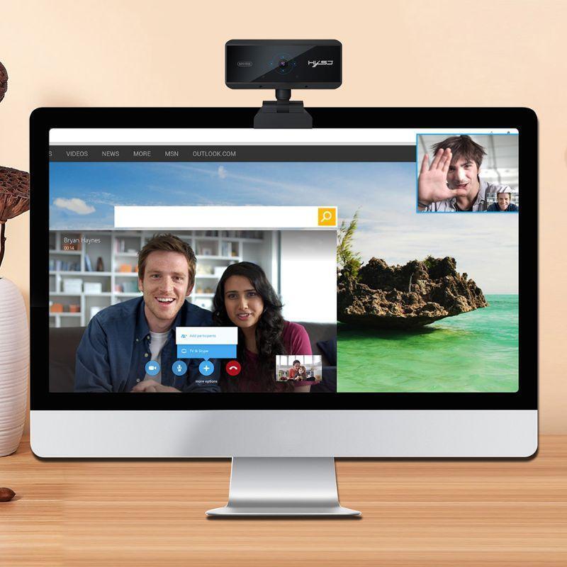 1080P 2Million Webcam with Microphone,Fast Auto Focus for Video Calling meeting