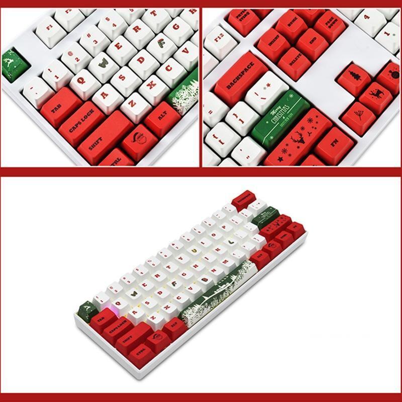 Christmas Keycaps 123 Keys OEM PBT for Mechanical Keyboard Cherry MX Switches