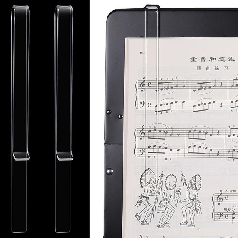 Clear Music Book Clip Page Holder Sheet Music Holders for Pianos Book Reading