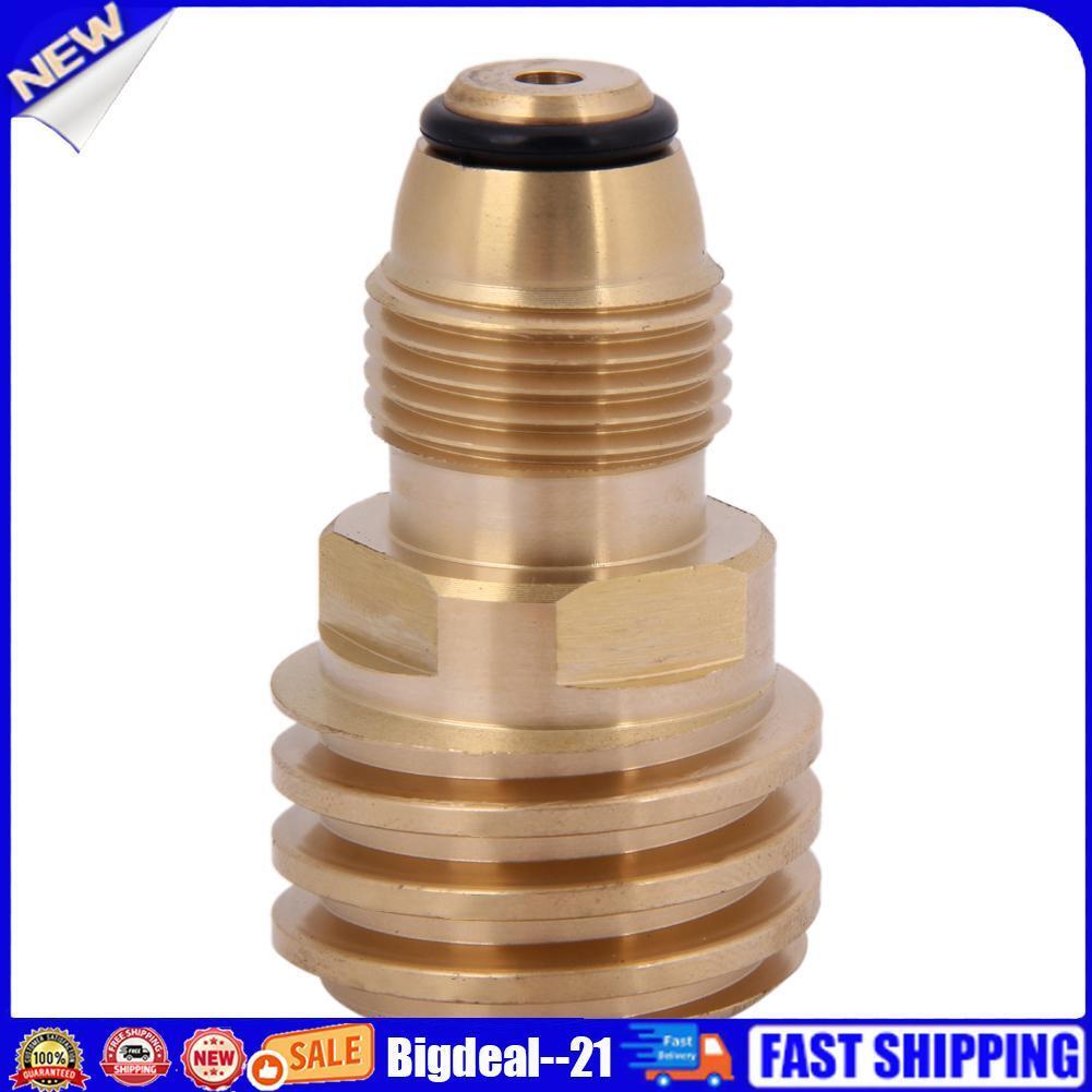 Converts Propane LP TANK POL Service Valve to QCC Outlet Brass Adapter