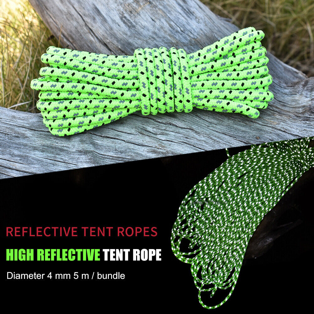 20m Survival Paracord 4mm Reflective Camping Parachute Cord Lanyard Rope