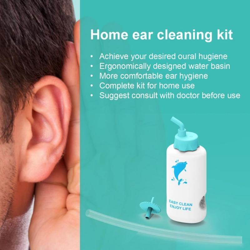 Ear Cleaner Kit w/ Squeeze Bottle Effective Clean Ear Blockage for Home Clinic
