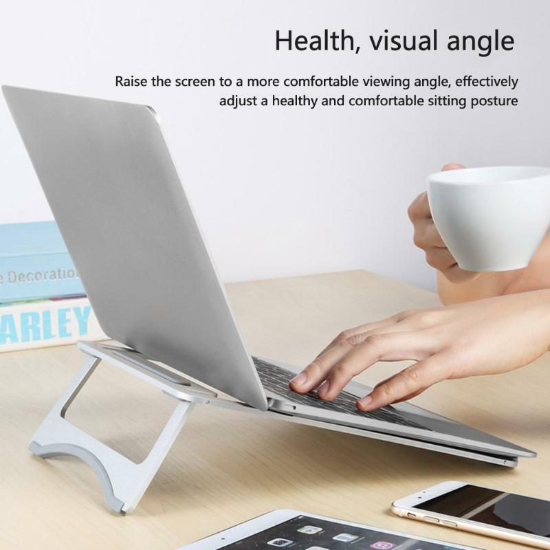 Aluminum Cooling Pad Holder Adjustable Bracket Anti-Skid Laptop Holder 11-17''