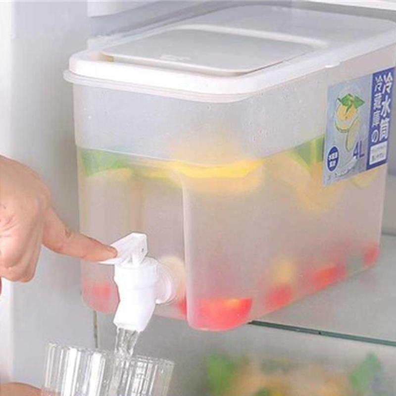 Large Capacity Portable PP Cold Kettle Fruit Teapot Lemonade Bucket PP Material
