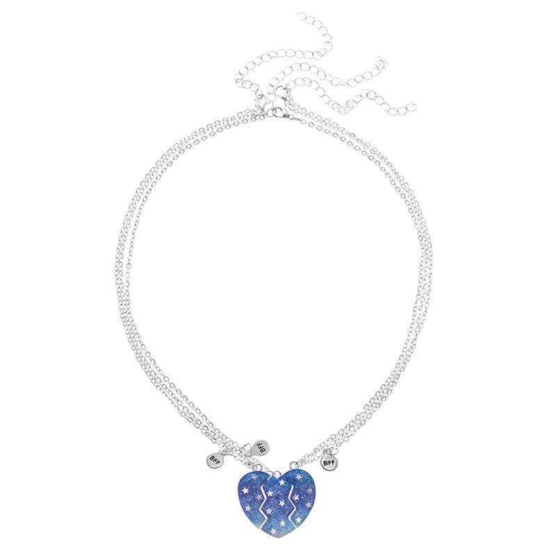 3Pieces Love in Three Petal Luminous Necklace Chunky Magnetic Love Heart Jewelry