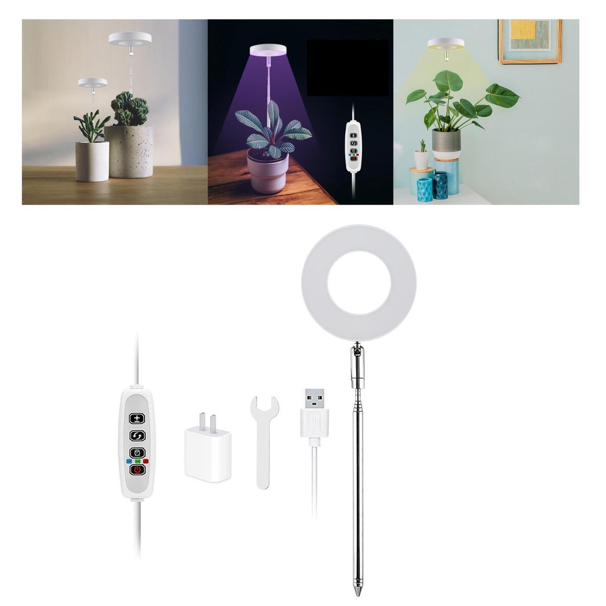 LED Growing Lamp Fixture 3/9/12H Timmer Grow Lights for Indoor Plants Potted